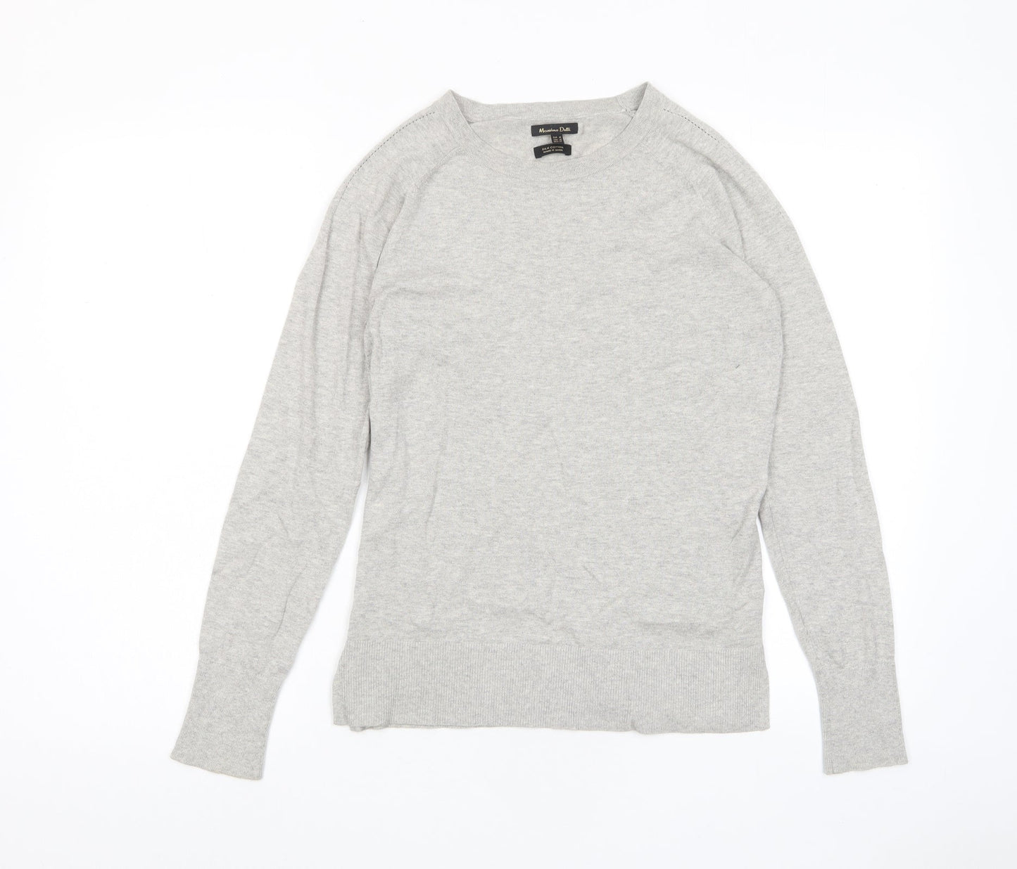 Mossimo Womens Grey Crew Neck Cotton Pullover Jumper Size M