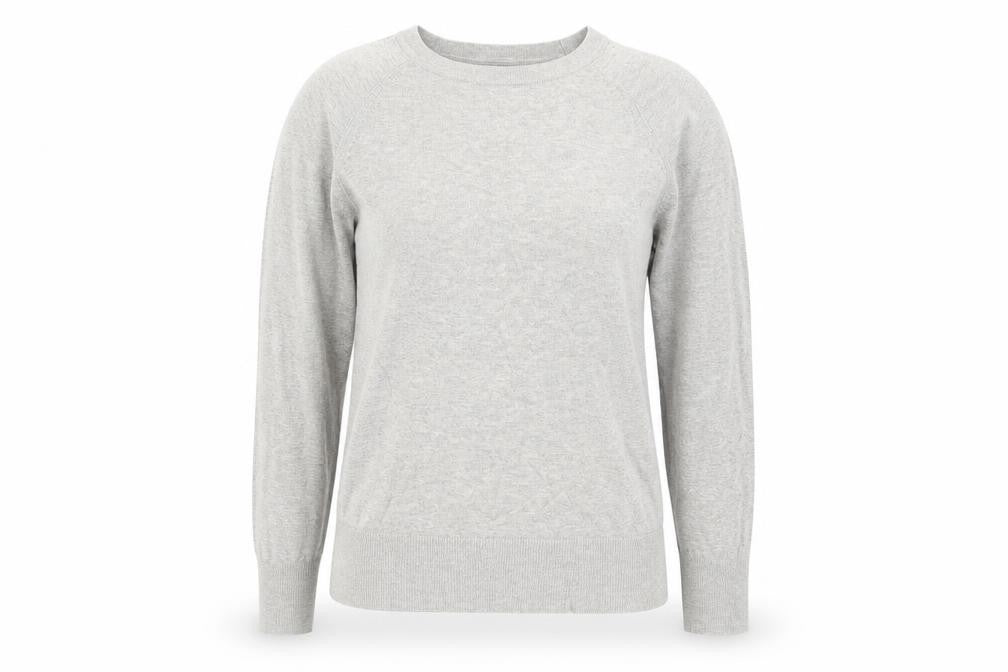 Mossimo Womens Grey Crew Neck Cotton Pullover Jumper Size M