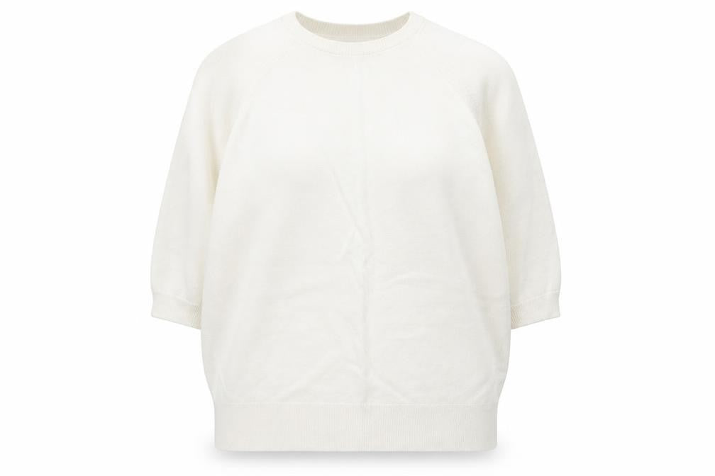 Berkertex Womens Ivory Crew Neck Acrylic Pullover Jumper Size 14