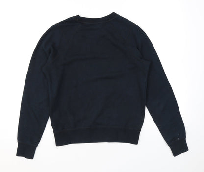 Reebok Mens Black Cotton Pullover Sweatshirt Size XS - Logo