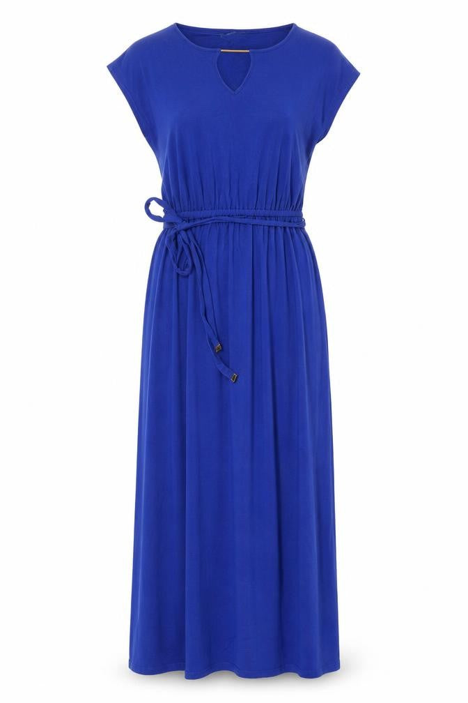 Dorothy Perkins Womens Blue Viscose Maxi Size 8 Round Neck Pullover