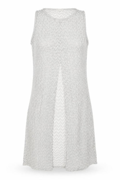 River Island Womens Grey Polyamide Basic Tank Size 12 Round Neck