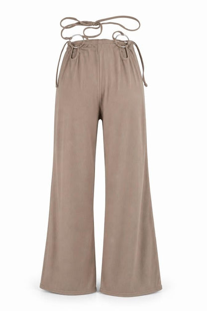 QED London Womens Brown Polyester Trousers Size 8 L32 in Regular