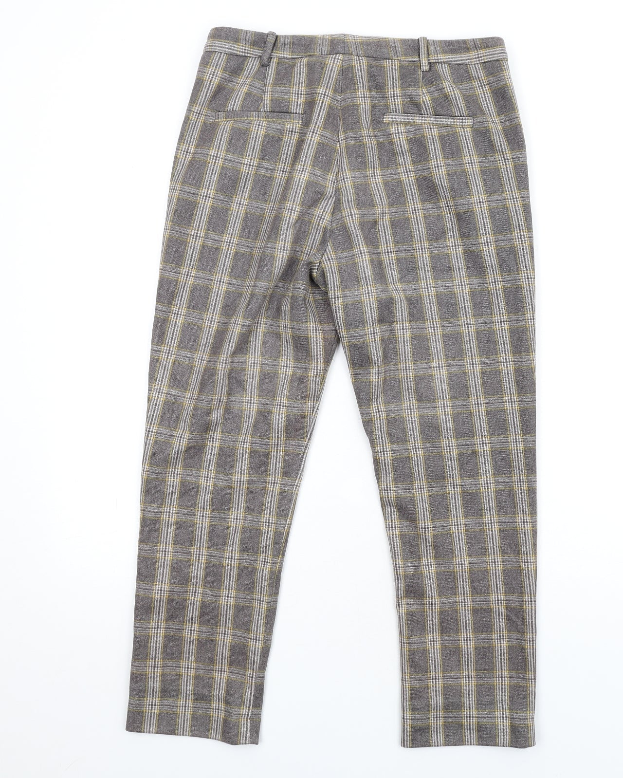 Louche Womens Grey Plaid Polyester Dress Pants Trousers Size 12 L27 in Regular Zip