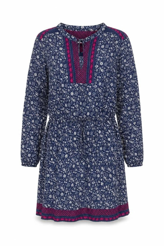 Gap Womens Blue Geometric Viscose Kaftan Size M Round Neck Pullover
