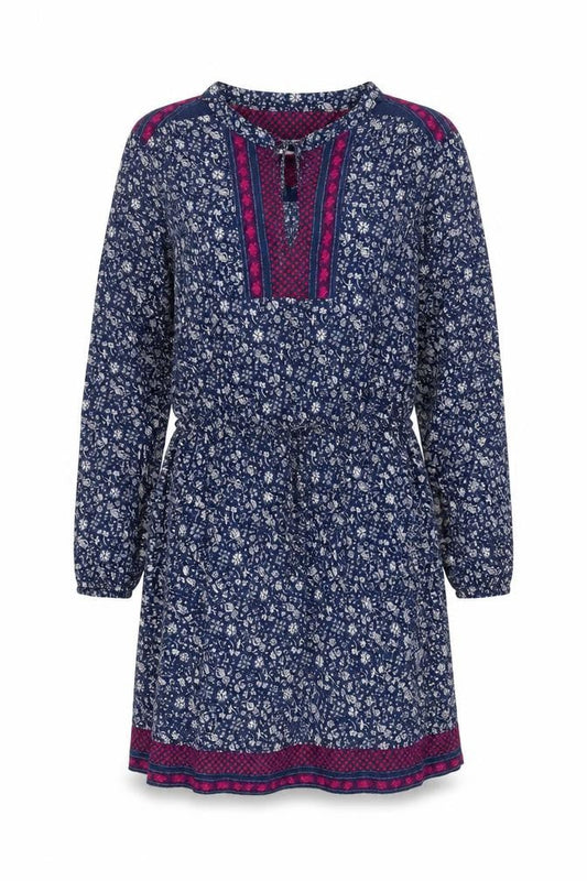 Gap Womens Blue Geometric Viscose Kaftan Size M Round Neck Pullover
