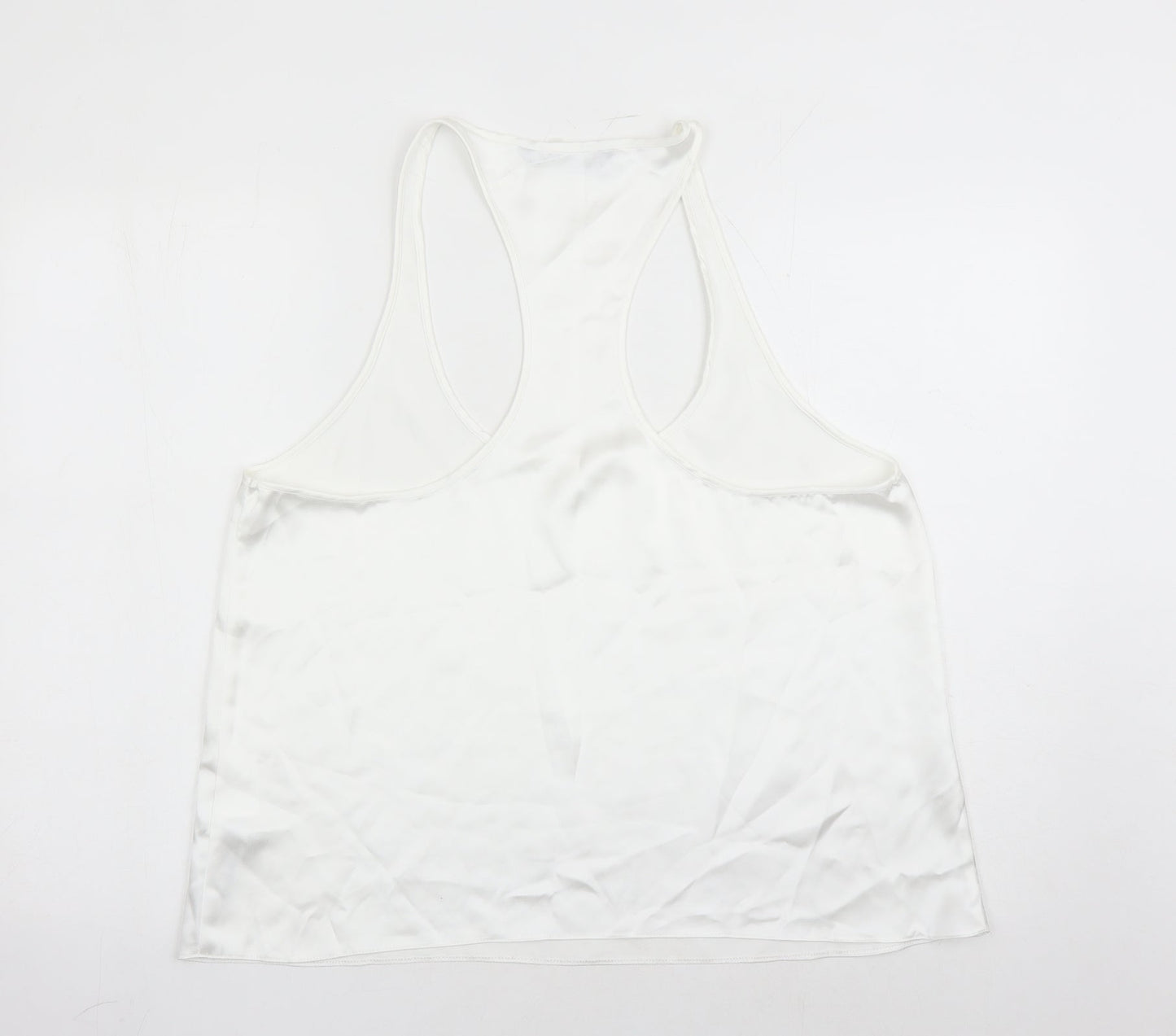 Zara Womens White Polyester Camisole Tank Size 2XL Scoop Neck