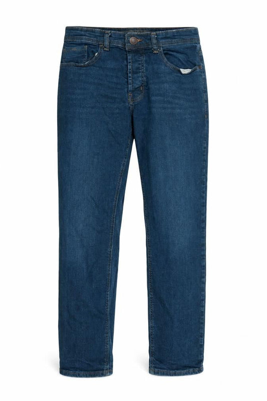 Denim & Co. Mens Blue Cotton Straight Jeans Size 30 in L29 in Regular Button
