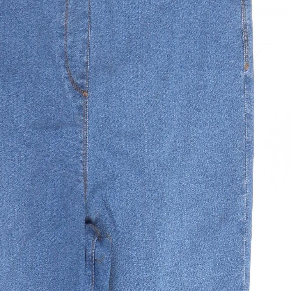 Studio Womens Blue Cotton Jegging Jeans Size 12 L27 in Regular - Elasticated Waist