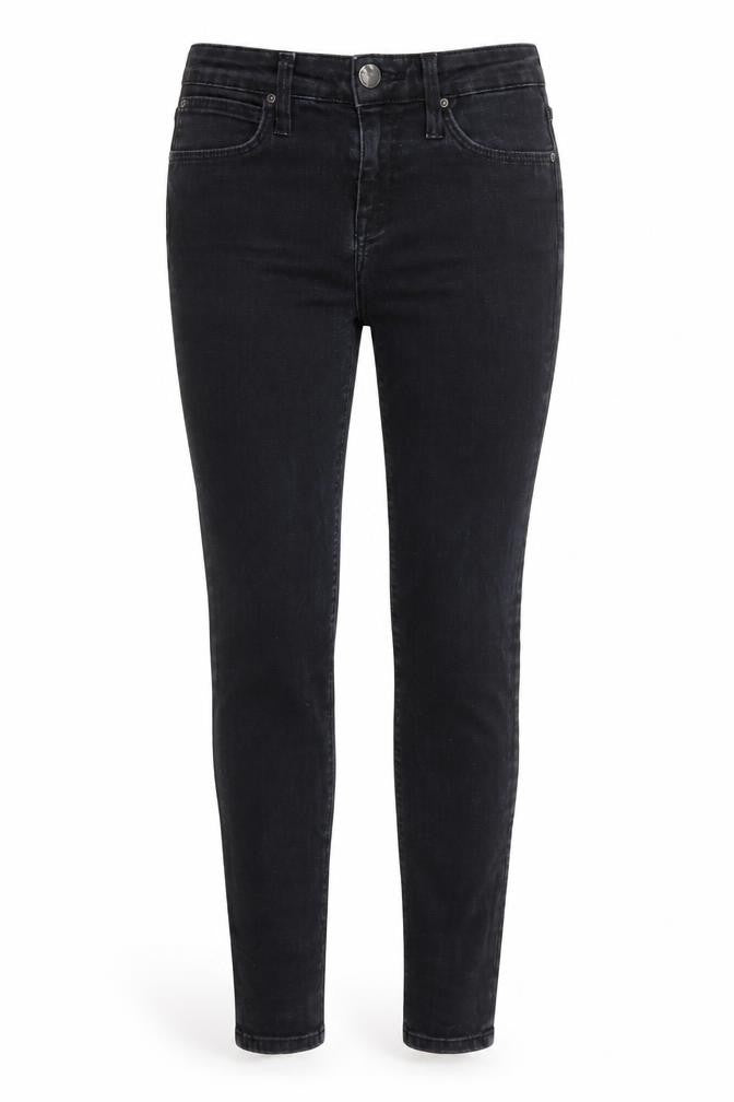 Lee Womens Black Cotton Skinny Jeans Size 26 in L28 in Regular Zip