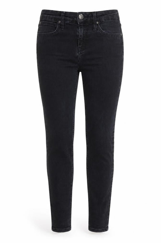 Lee Womens Black Cotton Skinny Jeans Size 26 in L28 in Regular Zip