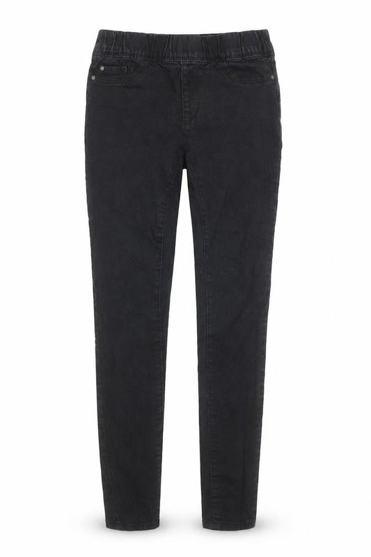 Denim & Co. Womens Black Cotton Jegging Jeans Size 6 L27 in Regular - Elasticated Waist