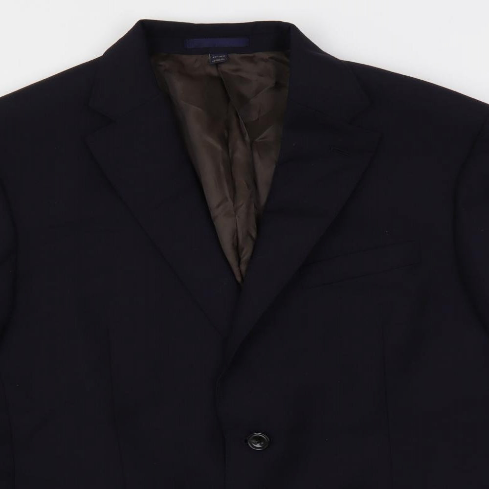 Marks and Spencer Mens Blue Wool Jacket Suit Jacket Size 42 Regular
