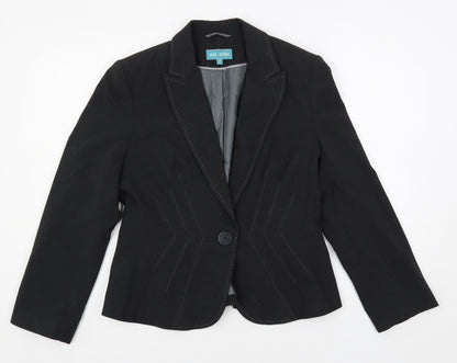 Marks & Spencer Womens Grey Jacket Blazer Size 12 Button