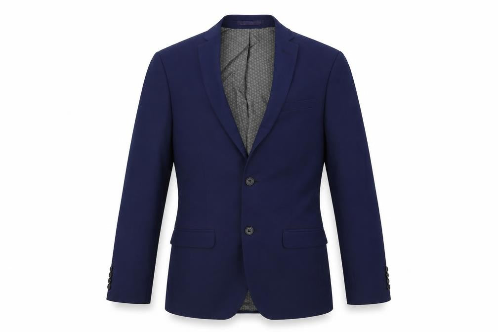 Limehaus Mens Blue Polyester Jacket Suit Jacket Size 36 Regular