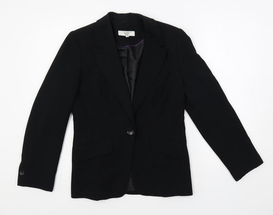 NEXT Womens Black Jacket Blazer Size 10 Button