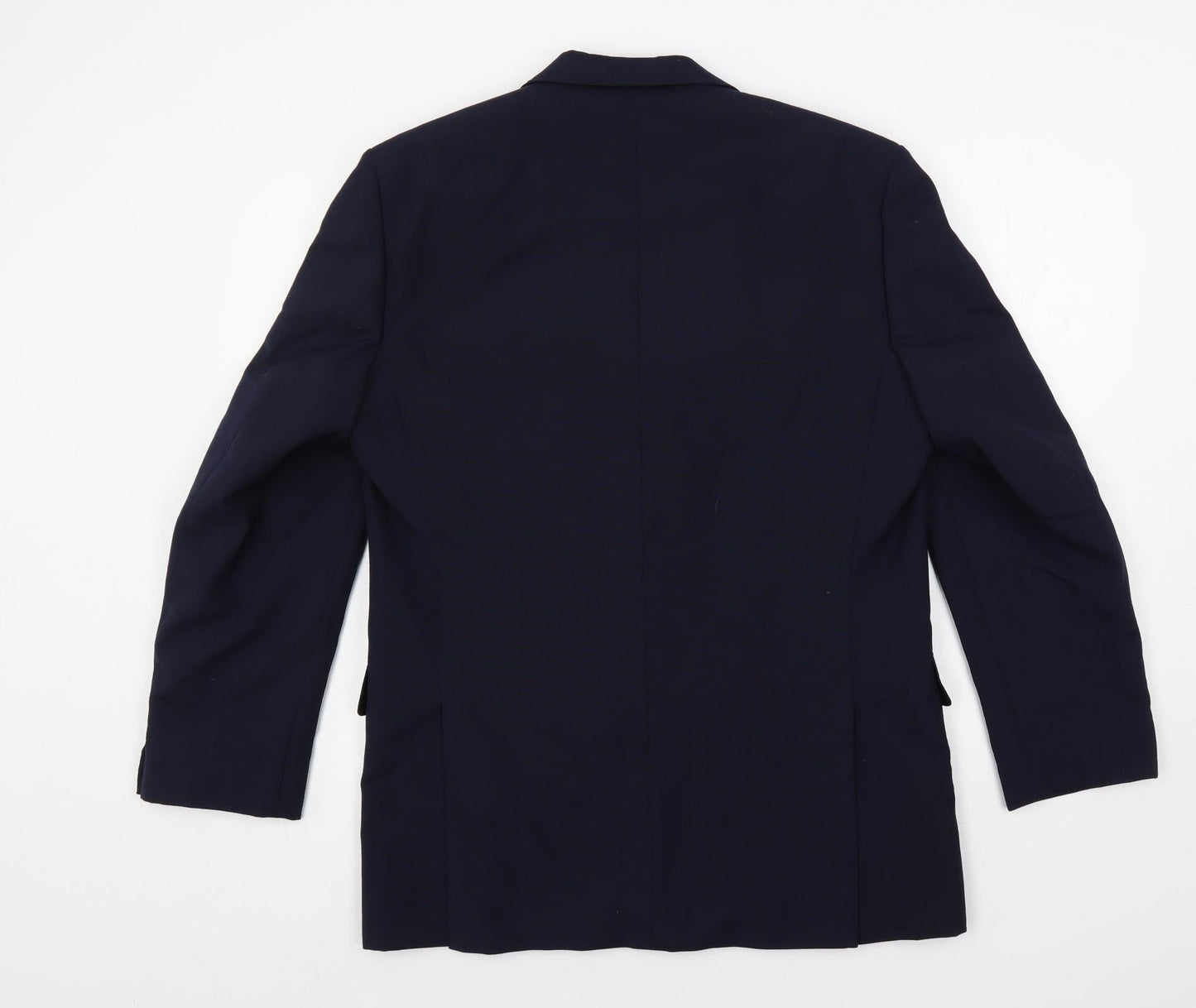 Varteks Mens Blue Polyester Jacket Suit Jacket Size 40 Regular