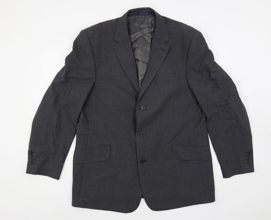 NEXT Mens Grey Wool Jacket Suit Jacket Size 44 Regular