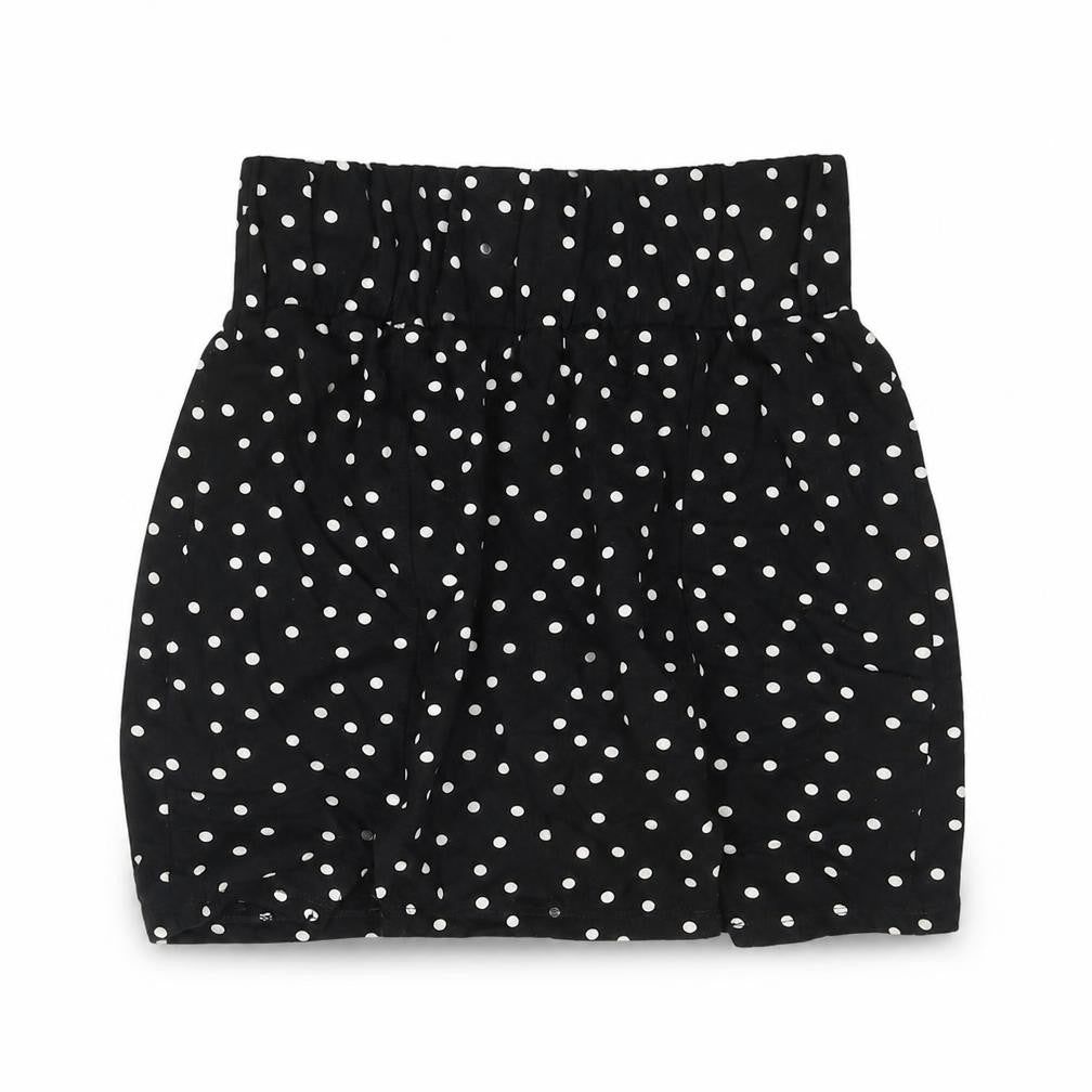 ASOS Womens Black Polka Dot Cotton Mini Skirt Size 8