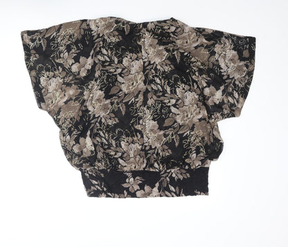 David Emanuel Womens Multicoloured Floral Polyester Basic Blouse Size 18 Round Neck