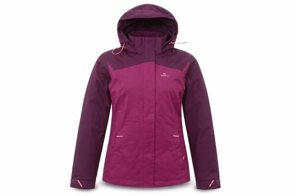 Quechua Womens Purple Rain Coat Coat Size M Zip