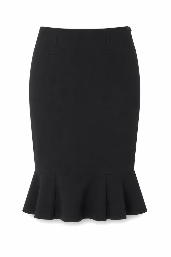 Marks & Spencer Womens Blue Polyester Flare Skirt Size 12 Zip