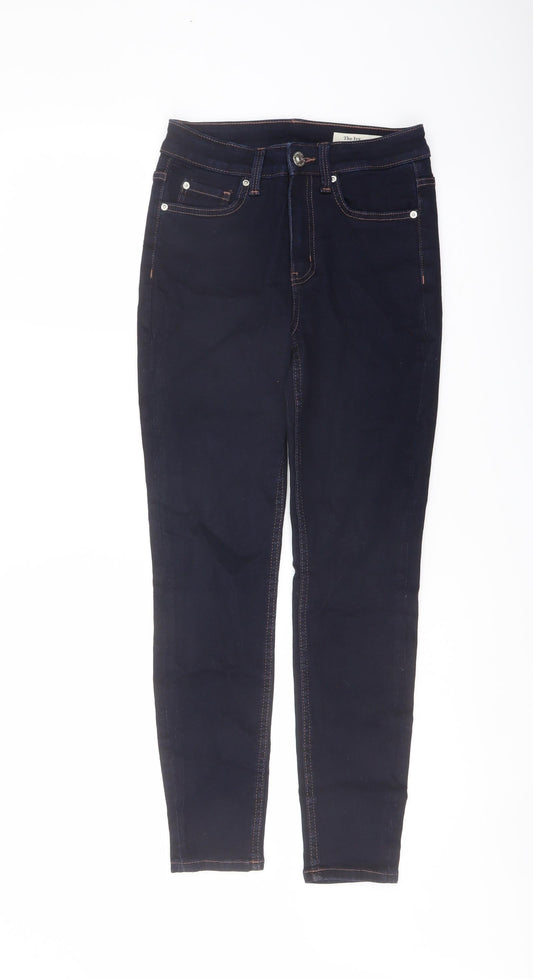 Marks and Spencer Womens Blue Cotton Skinny Jeans Size 6 L26 in Regular Button
