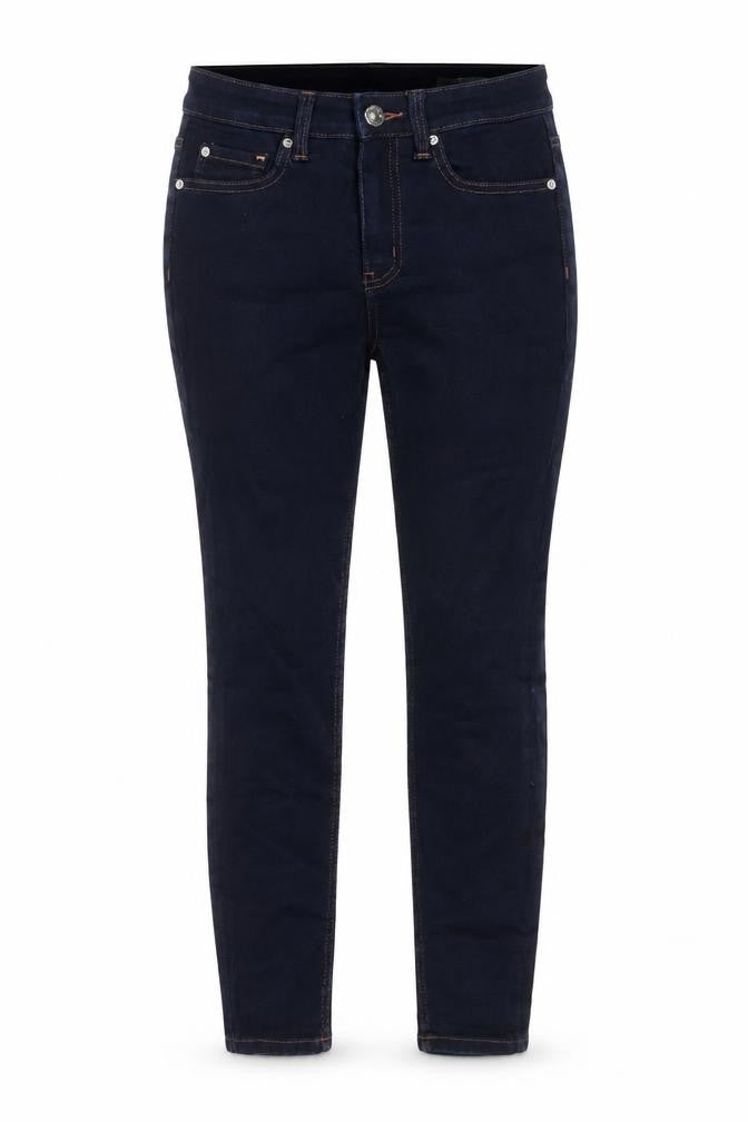 Marks & Spencer Womens Blue Cotton Skinny Jeans Size 6 L26 in Regular Button