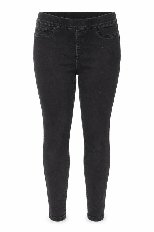 Denim & Co. Womens Grey Cotton Jegging Jeans Size 14 L27 in Regular