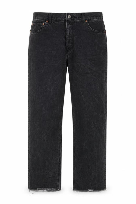 ASOS Mens Grey Cotton Straight Jeans Size 32 in L32 in Regular Button