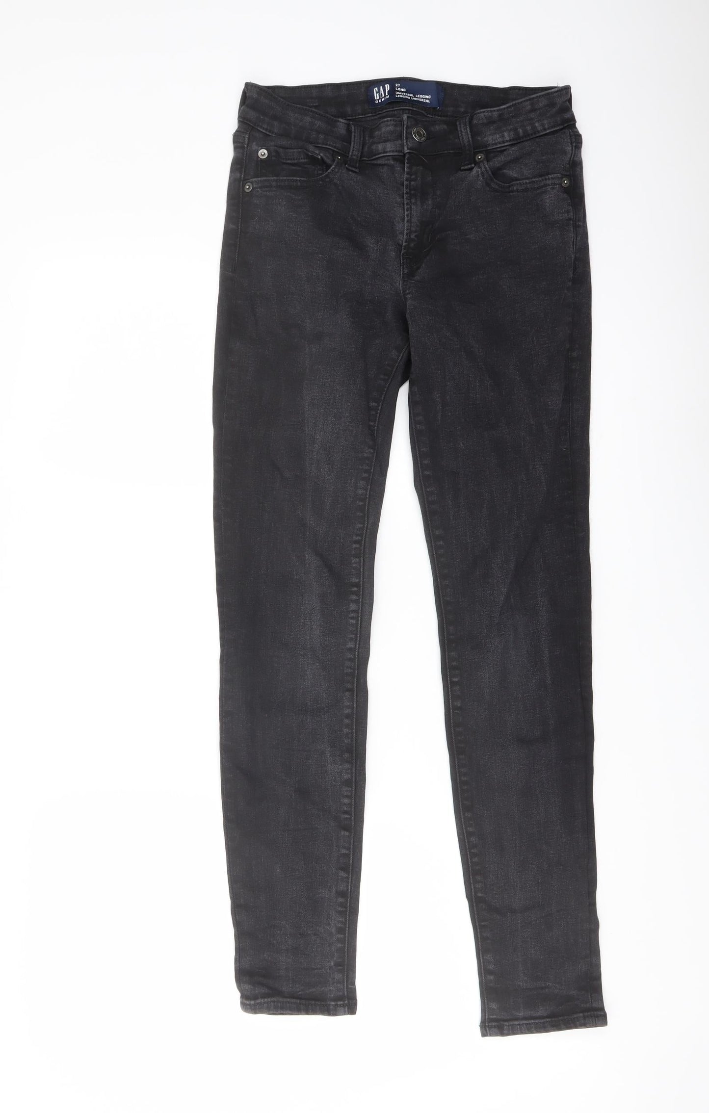Gap Womens Grey Cotton Skinny Jeans Size 27 in L29 in Regular Button
