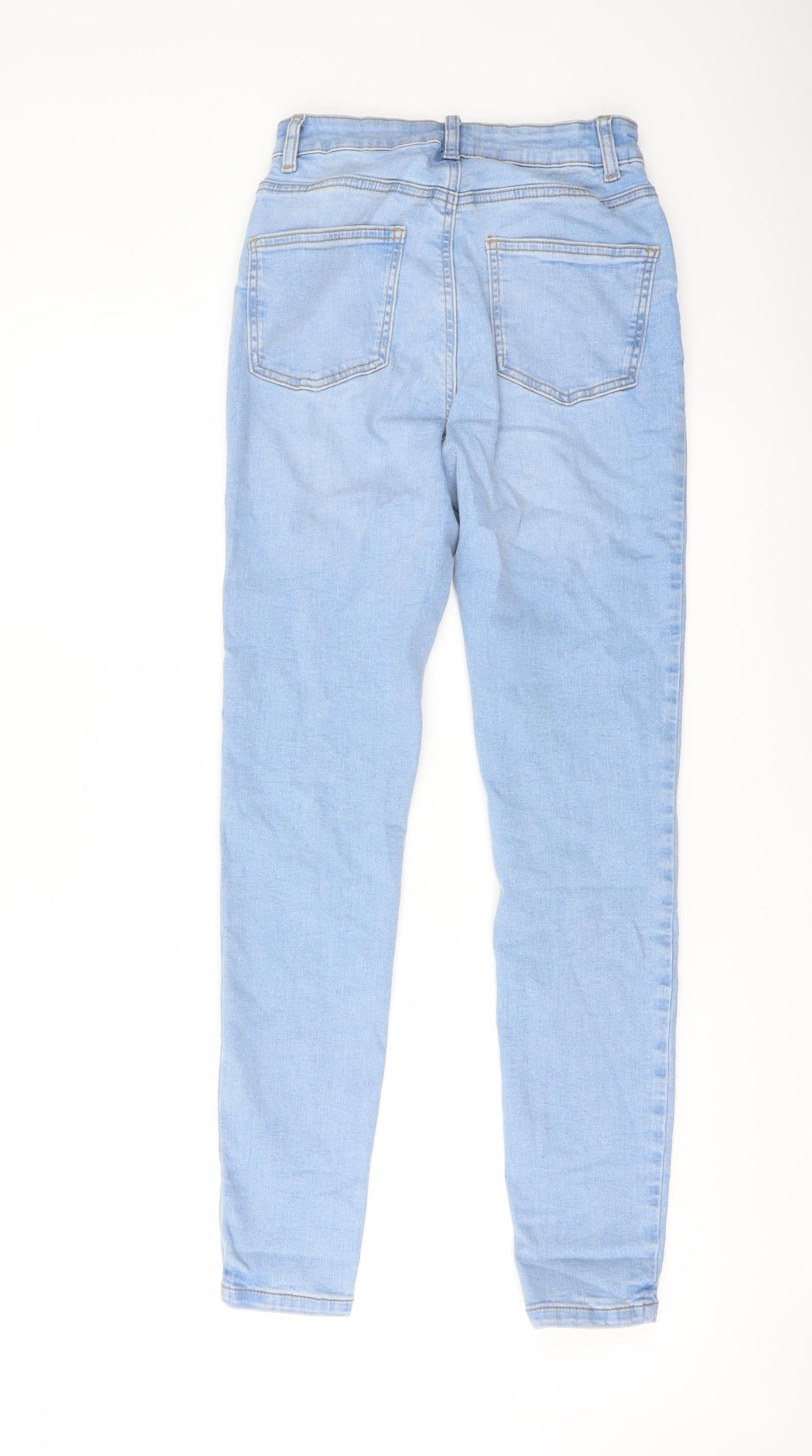 Denim & Co. Womens Blue Cotton Skinny Jeans Size 6 L28 in Regular Button