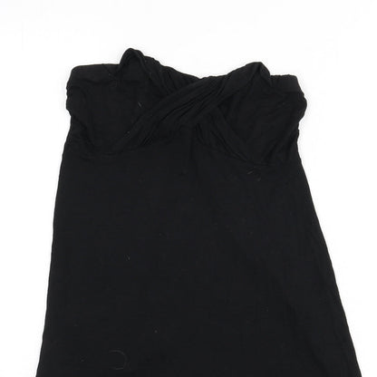 Next Womens Black Viscose A-Line Size 10 Off the Shoulder Pullover
