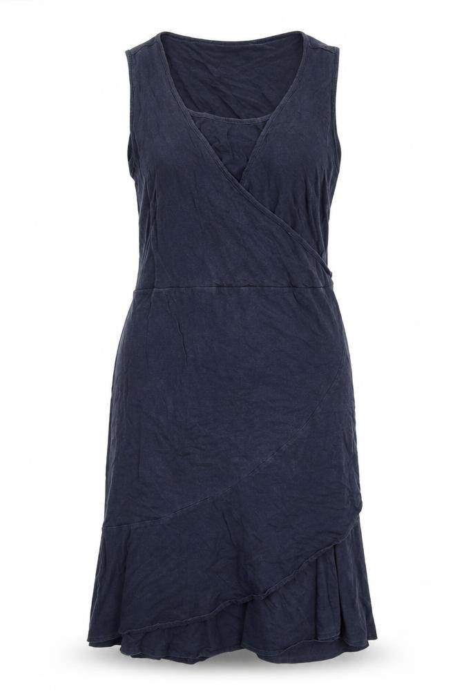 Mama-licious Womens Blue Lyocell A-Line Size L Scoop Neck Pullover