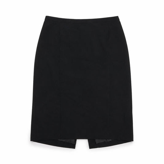 ELVI Womens Black Polyester Straight & Pencil Skirt Size 10 Zip - Slit