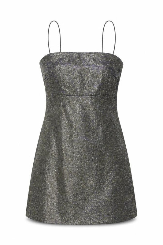 Pins & Needles Womens Gold Polyester Mini Size S Square Neck Zip