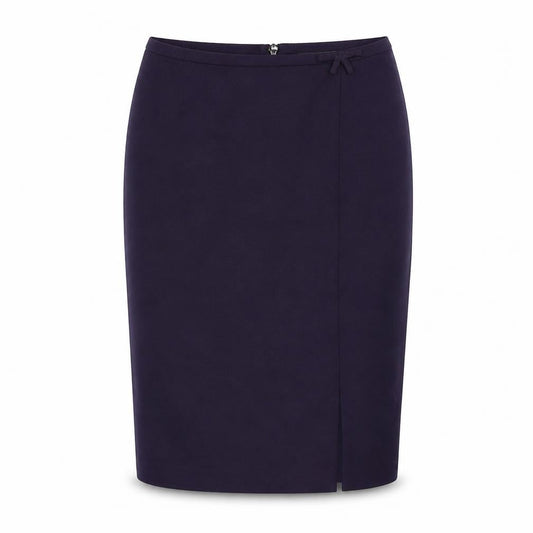 Marks & Spencer Womens Purple Polyester Straight & Pencil Skirt Size 10 Zip - Slit