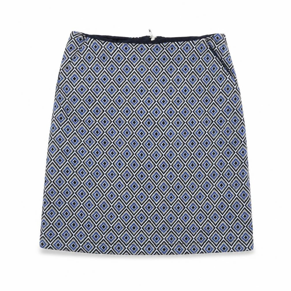 NEXT Womens Multicoloured Geometric Polyester A-Line Skirt Size 6 Zip