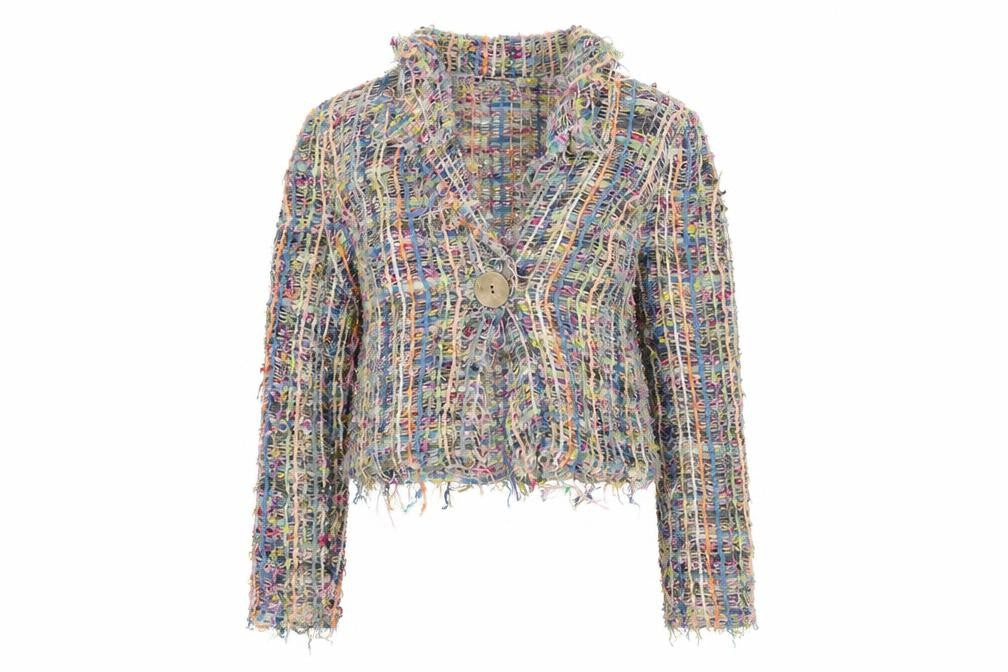 Caroline Bliss Womens Multicoloured Jacket Size 12 Button - Shoulder Pads