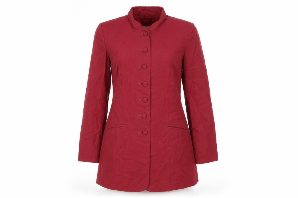 Monsoon Womens Red Overcoat Coat Size 10 Button