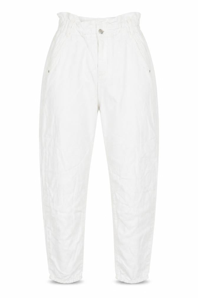 Zara Womens White Cotton Mom Jeans Size 4 L25 in Regular Zip