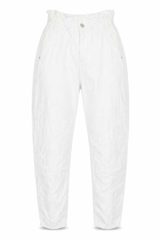Zara Womens White Cotton Mom Jeans Size 4 L25 in Regular Zip