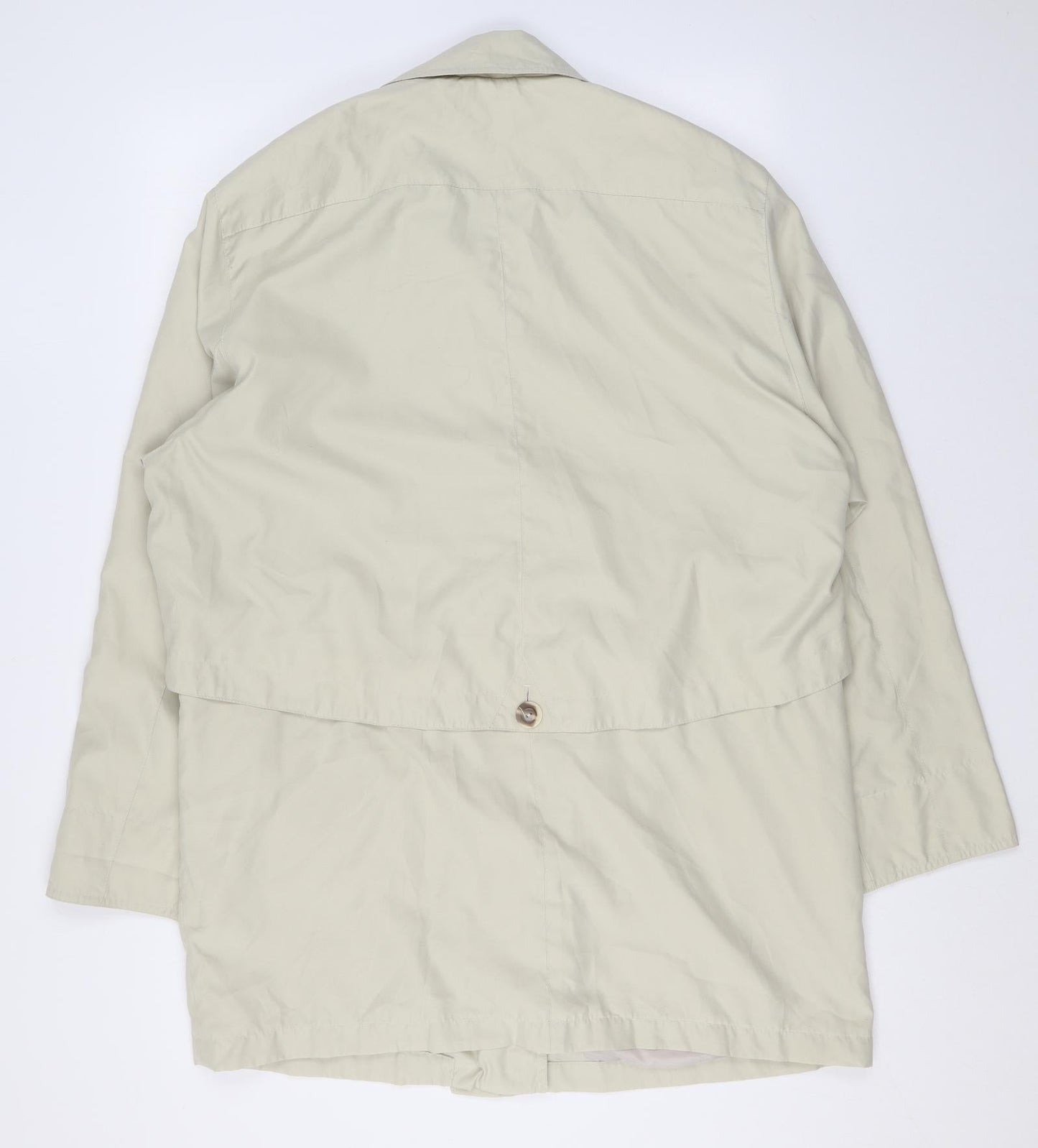 Variations Womens Beige Overcoat Coat Size 16 Button