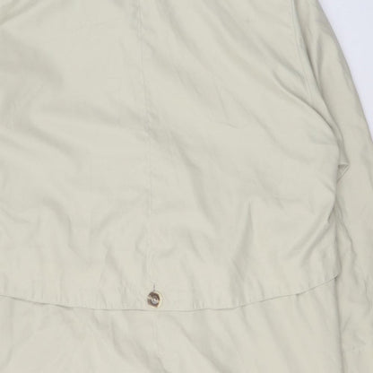 Variations Womens Beige Overcoat Coat Size 16 Button