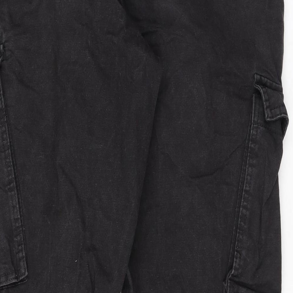 Denim & Co. Mens Grey Cotton Skinny Jeans Size L L30 in Regular Drawstring - Cuffed
