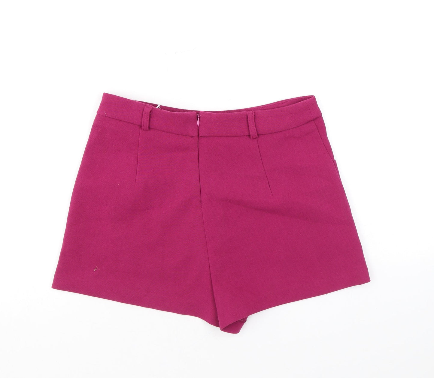 FOREVER 21 Womens Pink Polyester Basic Shorts Size S Regular Zip