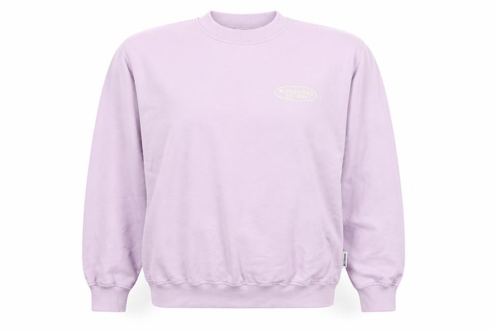 Missguided Womens Purple Cotton Pullover Sweatshirt Size 10 Pullover - Logo
