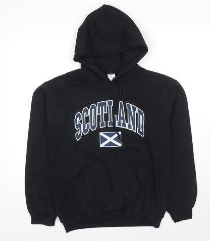 Preloved Gildan Womens Black Cotton Pullover Hoodie Size S Pullover - Scotland - Front