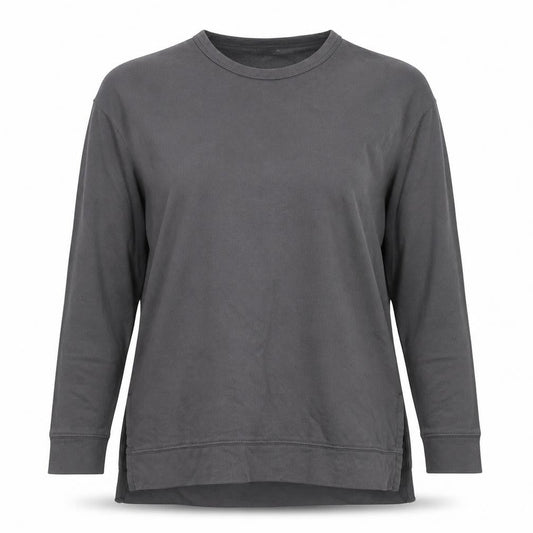 Apeiyu Womens Grey Cotton Pullover Sweatshirt Size L Pullover - Pockets