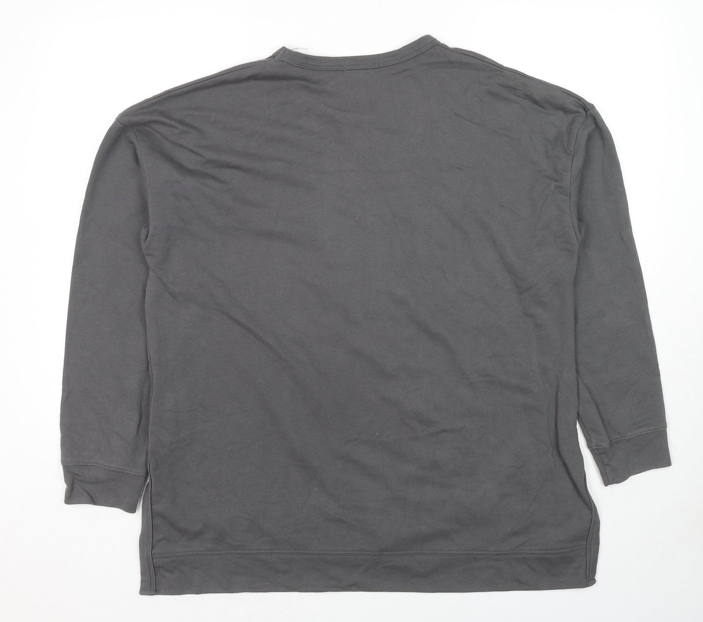 Apeiyu Womens Grey Cotton Pullover Sweatshirt Size L Pullover - Pockets